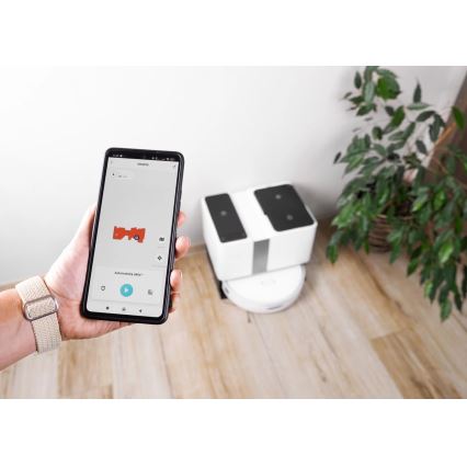 Concept VR4050 - Smart robotdammsugare med mopp 2-i-1 OPTIMUS AQUA PRO LASER 3D 600W/230V 5200 mAh Wi-Fi vit