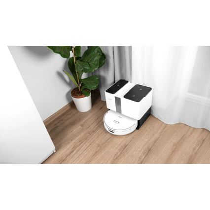 Concept VR4050 - Smart robotdammsugare med mopp 2-i-1 OPTIMUS AQUA PRO LASER 3D 600W/230V 5200 mAh Wi-Fi vit