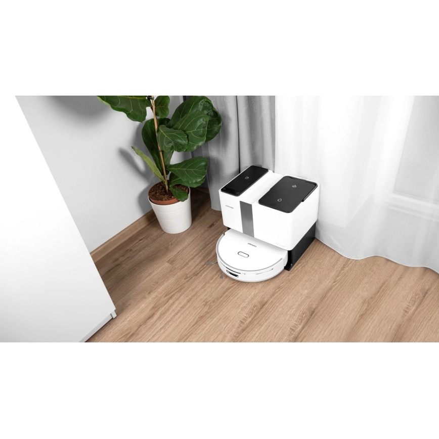 Concept VR4050 - Smart robotdammsugare med mopp 2-i-1 OPTIMUS AQUA PRO LASER 3D 600W/230V 5200 mAh Wi-Fi vit