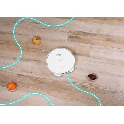 Concept VR4050 - Smart robotdammsugare med mopp 2-i-1 OPTIMUS AQUA PRO LASER 3D 600W/230V 5200 mAh Wi-Fi vit
