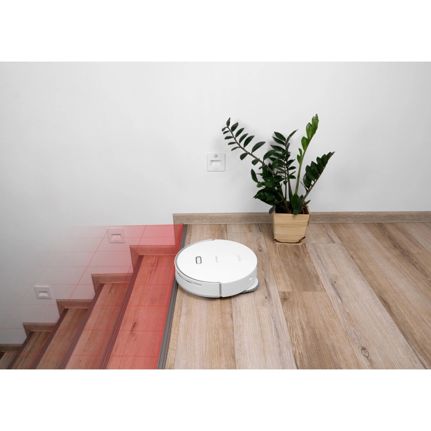 Concept VR4050 - Smart robotdammsugare med mopp 2-i-1 OPTIMUS AQUA PRO LASER 3D 600W/230V 5200 mAh Wi-Fi vit