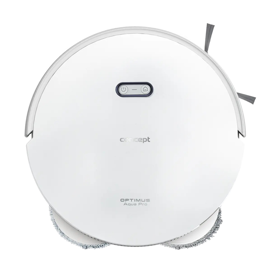 Concept VR4050 - Smart robotdammsugare med mopp 2-i-1 OPTIMUS AQUA PRO LASER 3D 600W/230V 5200 mAh Wi-Fi vit