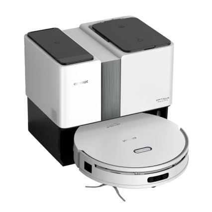 Concept VR4050 - Smart robotdammsugare med mopp 2-i-1 OPTIMUS AQUA PRO LASER 3D 600W/230V 5200 mAh Wi-Fi vit