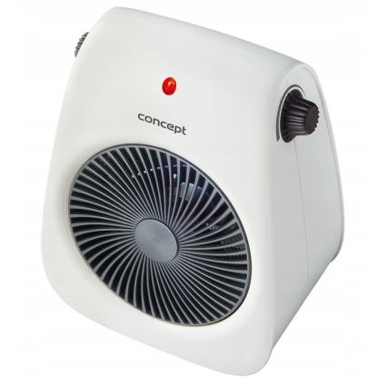 Concept vt7040 - Fläkt med värmeelement 1000/2000W/230V vit