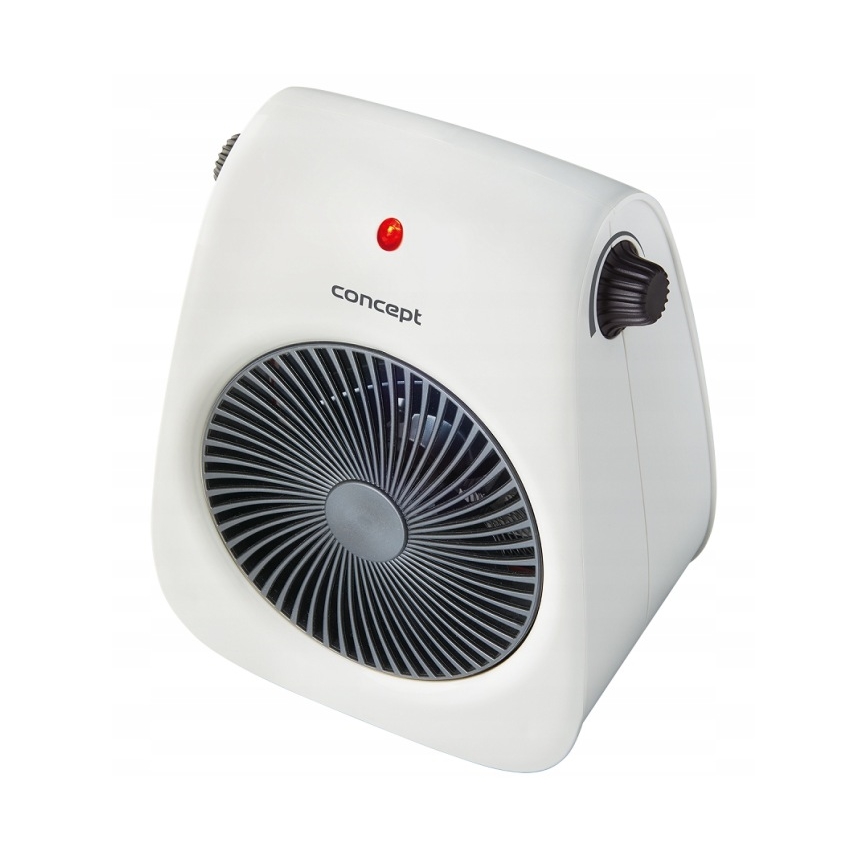 Concept vt7040 - Fläkt med värmeelement 1000/2000W/230V vit