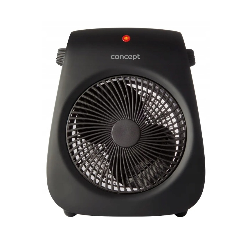Concept vt7041 - Fläkt med värmeelement 1000/2000W/230V svart