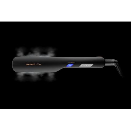 Concept VZ6010 - Steam hair straightener med LED display ELITE STEAM BOOST 54W/230V svart