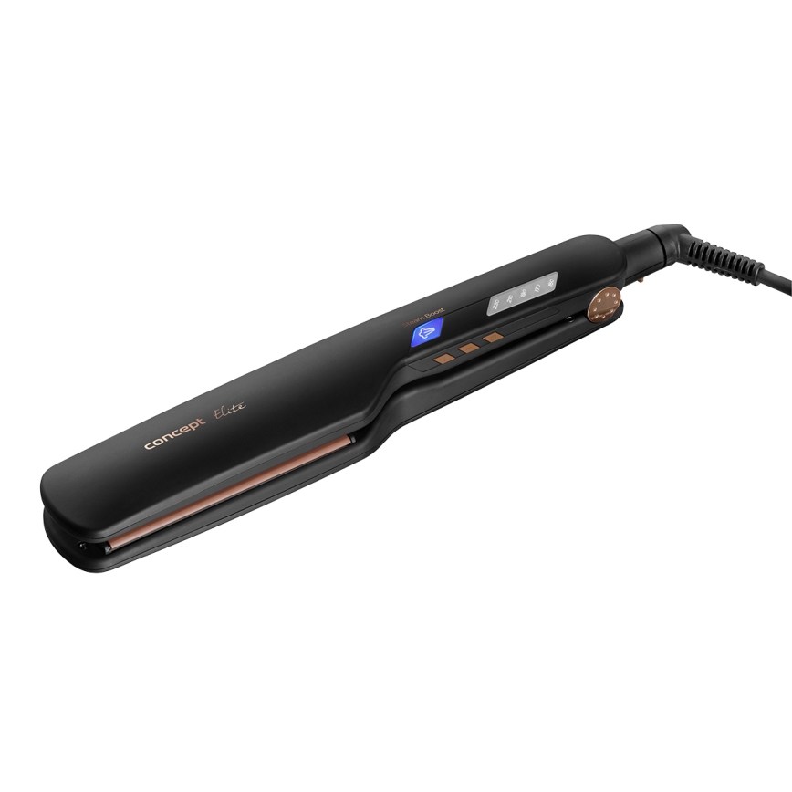 Concept VZ6010 - Steam hair straightener med LED display ELITE STEAM BOOST 54W/230V svart