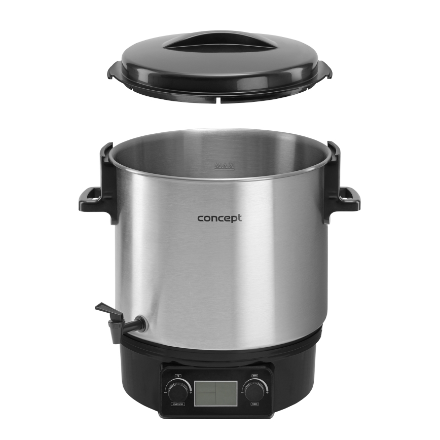 Concept ZH0040 - Konserveringspanna 27 l 2000W/230V rostfri/svart