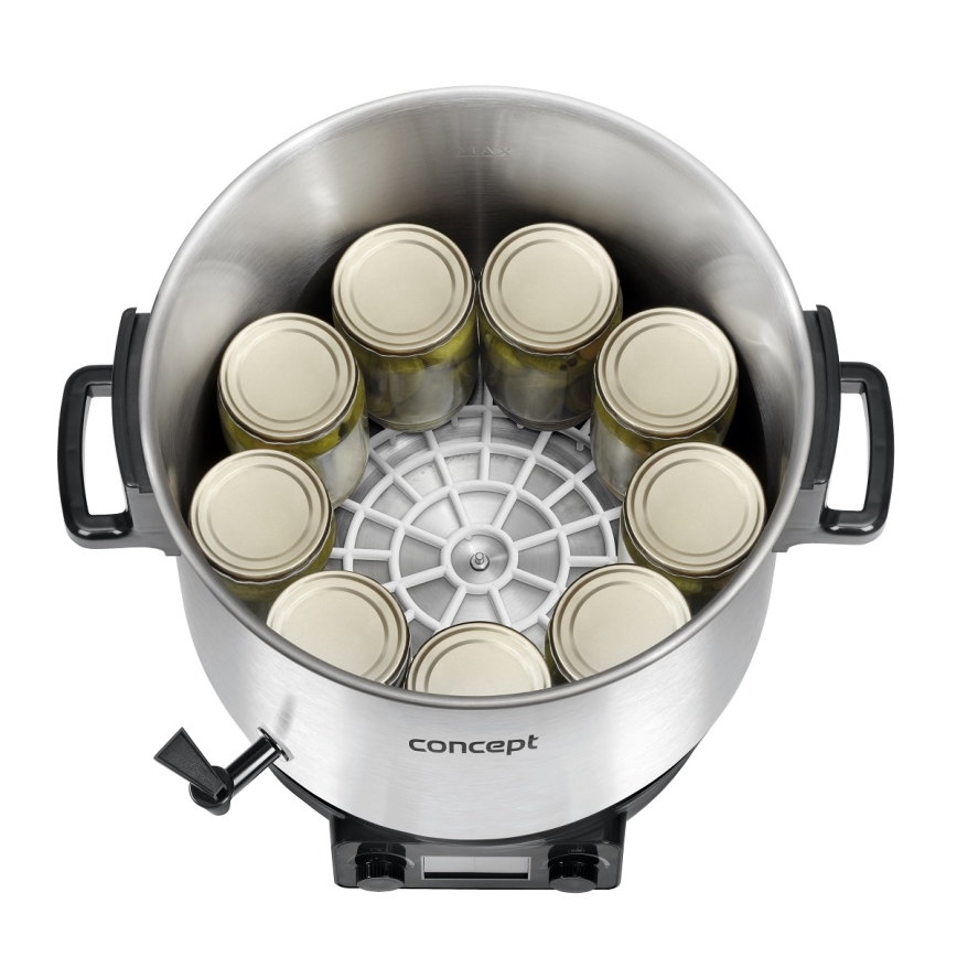 Concept ZH0040 - Konserveringspanna 27 l 2000W/230V rostfri/svart