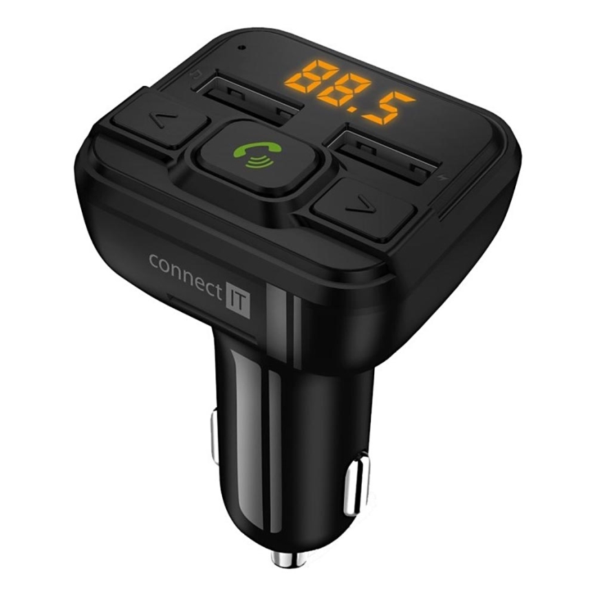 CONNECT IT CCC-8600-BK - FM-sändare för bil med handsfree-funktion svart