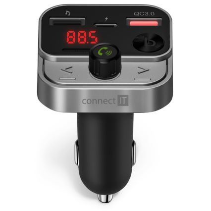 CONNECT IT CCC-8900-AN - FM-sändare för bil med handsfree-funktion svart/silver