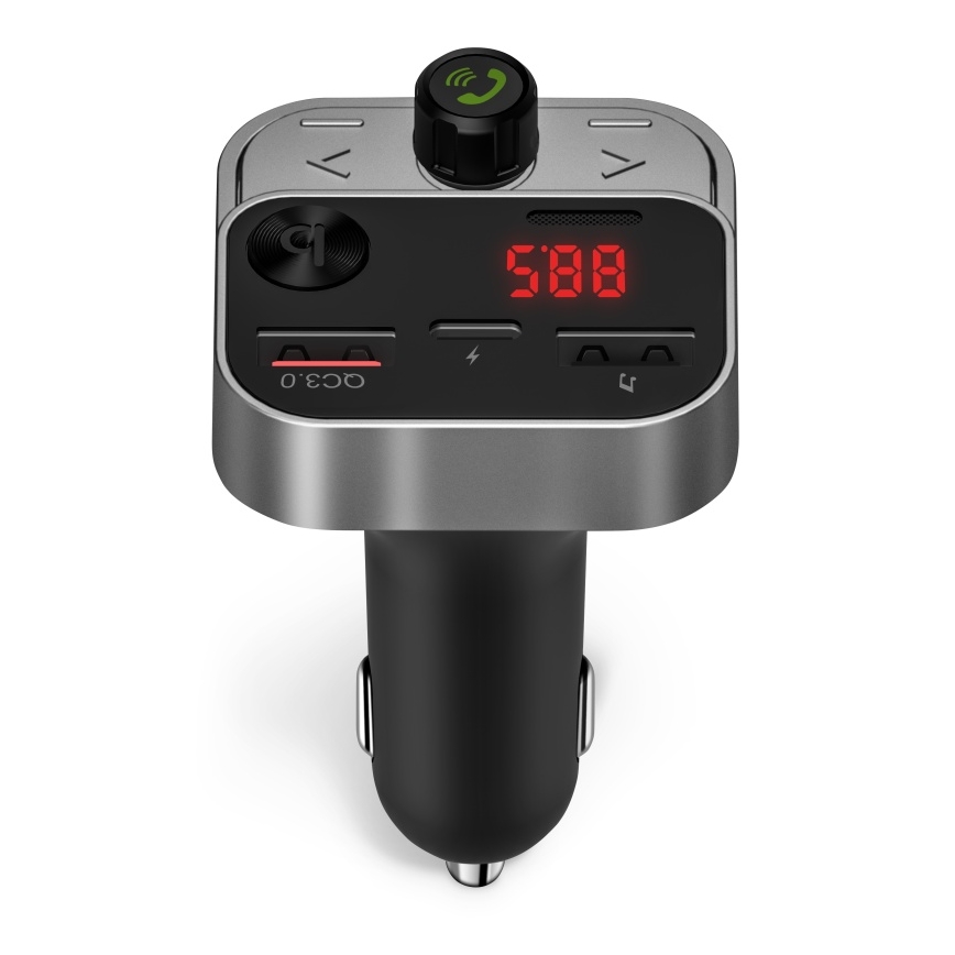 CONNECT IT CCC-8900-AN - FM-sändare för bil med handsfree-funktion svart/silver