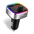 CONNECT IT CCC-9090-SL - LED RGB FM-bilsändare med handsfree-funktion svart/silver