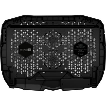 CONNECT IT CCP-2200-BK - Kylplatta för laptop 4x fläkt 2xUSB svart/blå