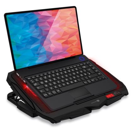 CONNECT IT CCP-2200-RD - Kylplatta för laptop 4x fläkt 2xUSB svart/röd