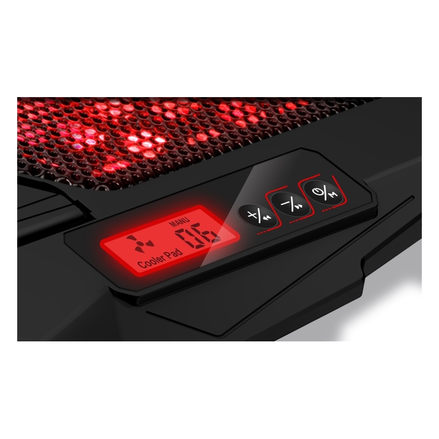 CONNECT IT CCP-2200-RD - Kylplatta för laptop 4x fläkt 2xUSB svart/röd