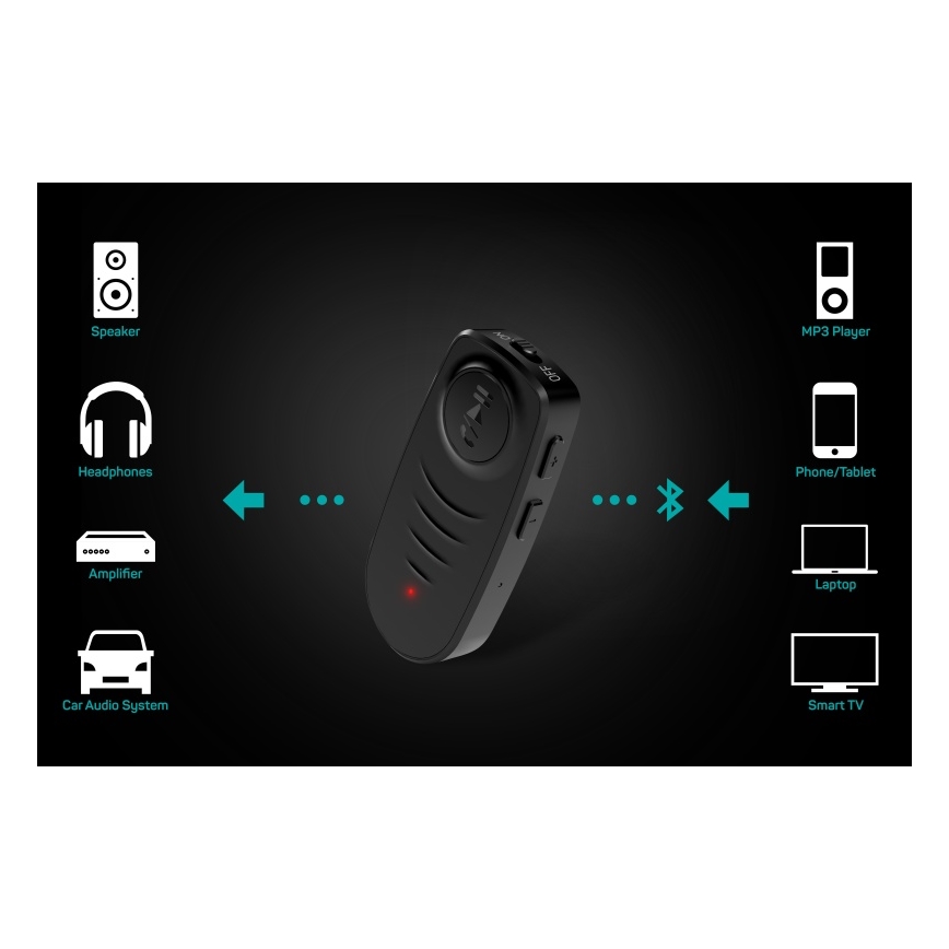 CONNECT IT CFF-4050-BK - Bluetooth audio Mottagare AUX 110 mAh