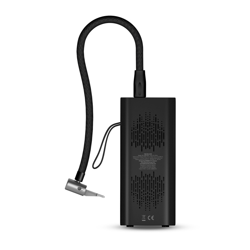CONNECT IT CFF-4500-BK - Digital bärbar fickkompressor AirFlow 80W/6000 mAh svart
