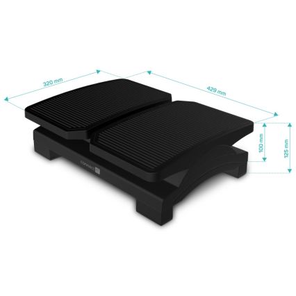 CONNECT IT CFH-4100-BK - Justerbart fotstöd svart