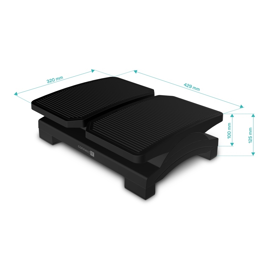 CONNECT IT CFH-4100-BK - Justerbart fotstöd svart