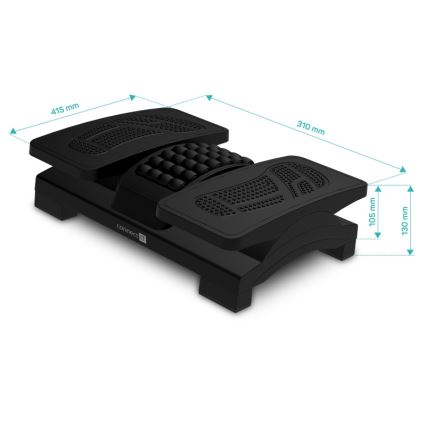 CONNECT IT CFH-4105-BK - Justerbart fotstöd, svart