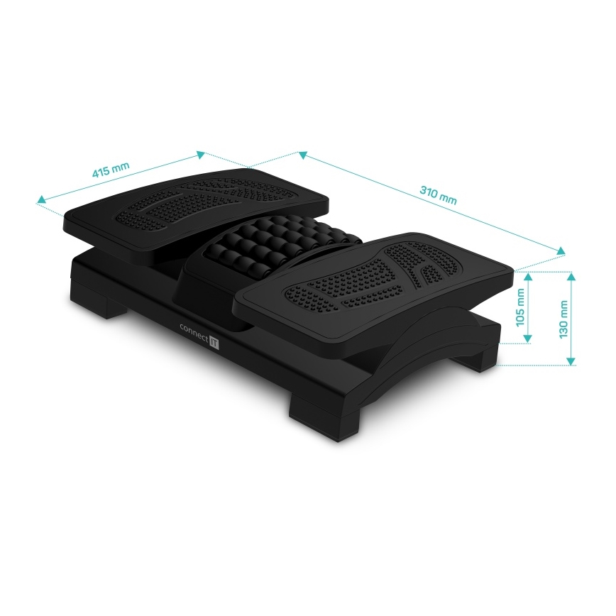 CONNECT IT CFH-4105-BK - Justerbart fotstöd, svart