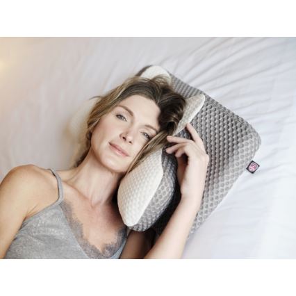 CONNECT IT CFH-6031-WH - Anatomisk kudde Lyra vit/grå