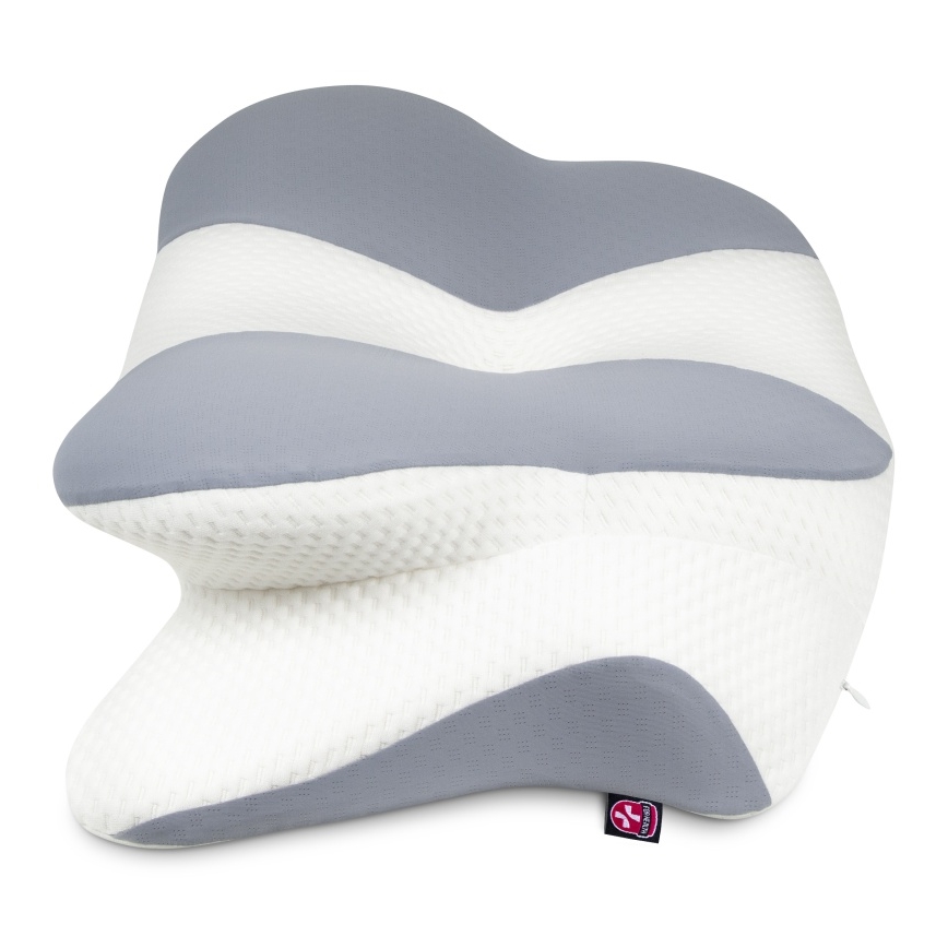 CONNECT IT CFH-6032-WH - Anatomisk kudde Gemini vit/grå
