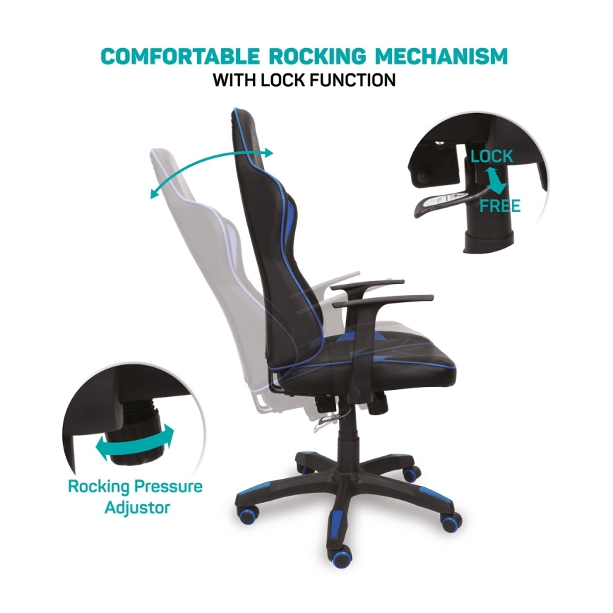 CONNECT IT CGC-0700-BL - Gamingstol LeMans Pro svart/blå