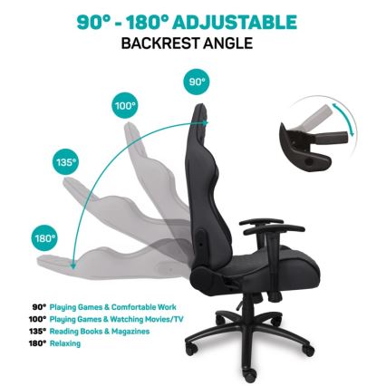 CONNECT IT CGC-1200-GY - Spelstol Monaco Pro grå/svart