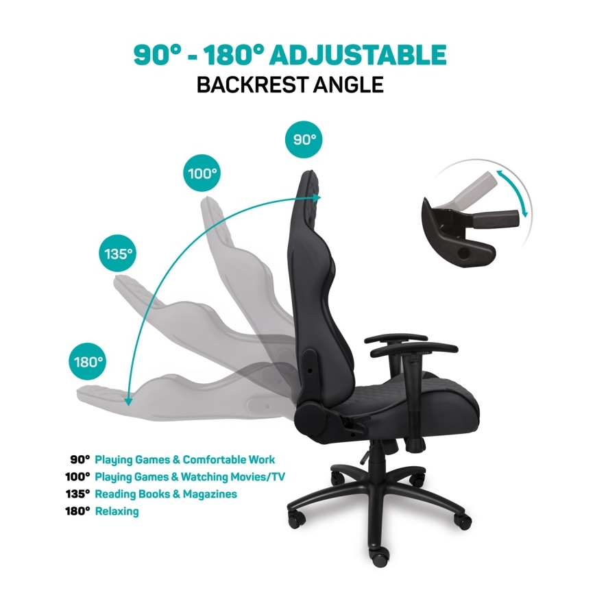 CONNECT IT CGC-1200-GY - Spelstol Monaco Pro grå/svart