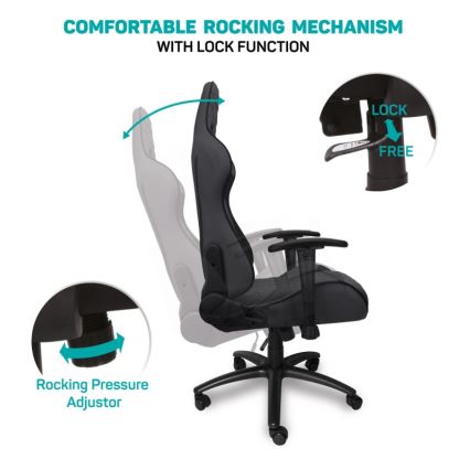 CONNECT IT CGC-1200-GY - Spelstol Monaco Pro grå/svart