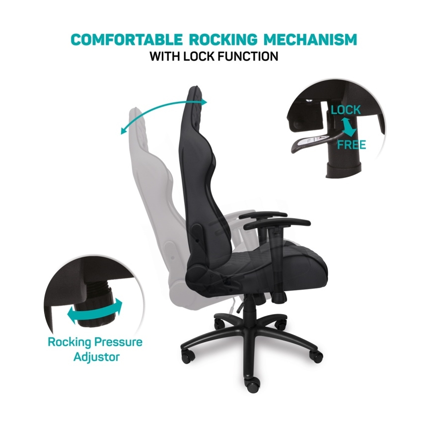 CONNECT IT CGC-1200-GY - Spelstol Monaco Pro grå/svart