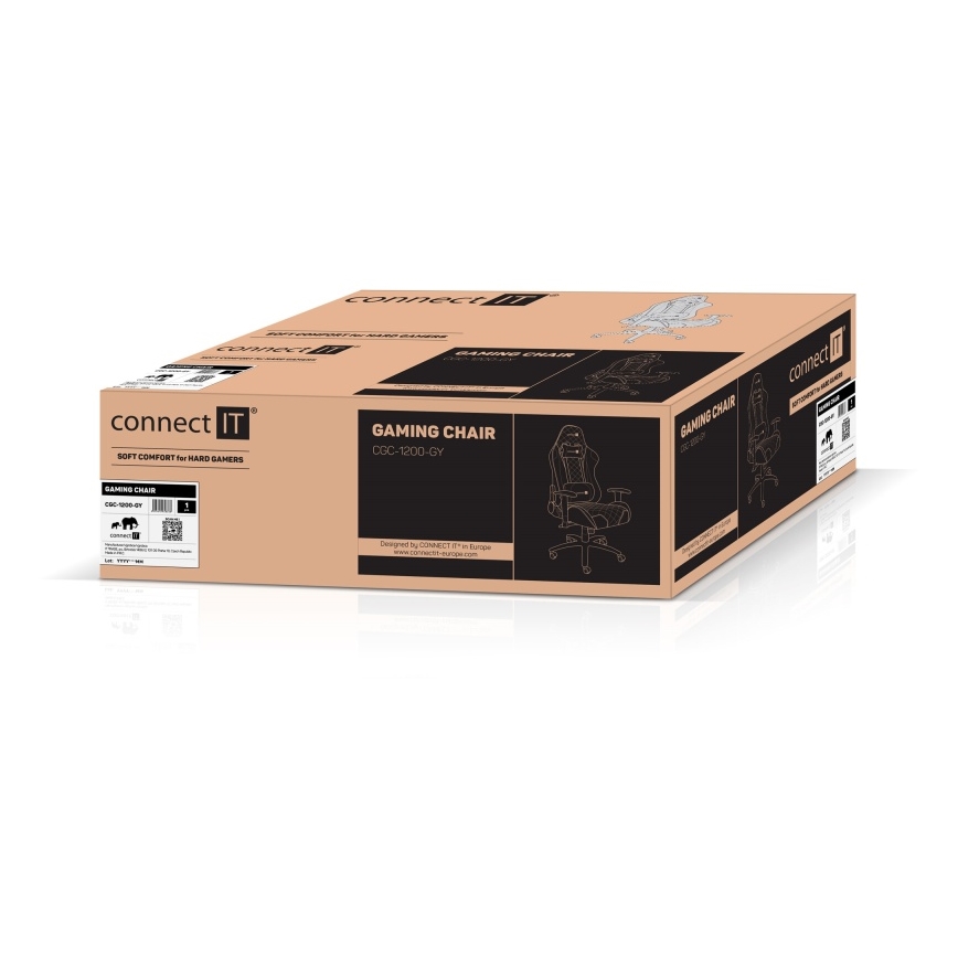 CONNECT IT CGC-1200-GY - Spelstol Monaco Pro grå/svart