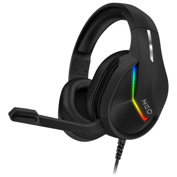 CONNECT IT CHP-3595-BK - LED RGB Gaming hörlurar med sladd Med en mikrofon svart