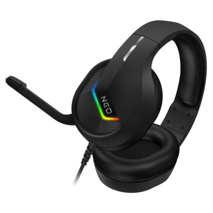 CONNECT IT CHP-3595-BK - LED RGB Gaming hörlurar med sladd Med en mikrofon svart