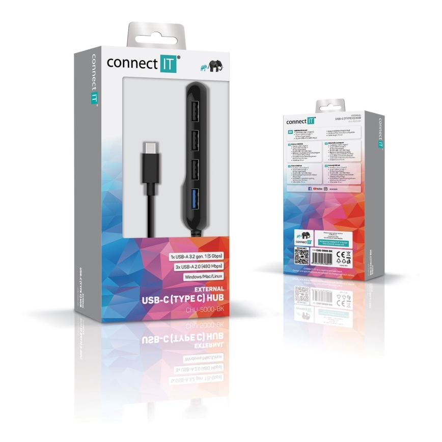CONNECT IT CHU-5000-BK - USB-C hub 04.01.2001