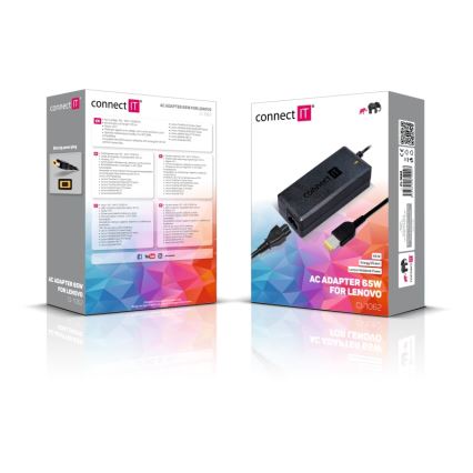 CONNECT IT CI-1062 - Strömadapter för Lenovo bärbar dator 65W