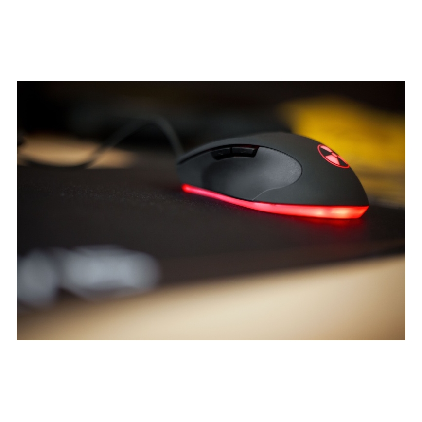 CONNECT IT CI-1128 - LED gaming mus med sladd 1000/1200/1600/3200 DPI svart
