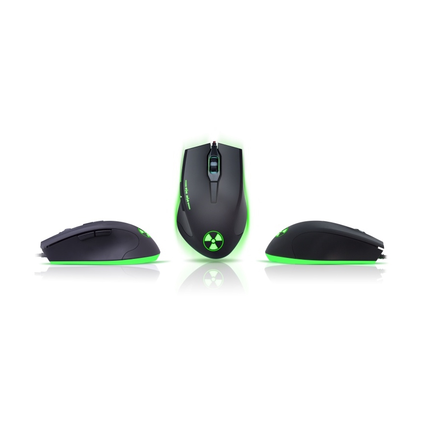 CONNECT IT CI-1128 - LED gaming mus med sladd 1000/1200/1600/3200 DPI svart