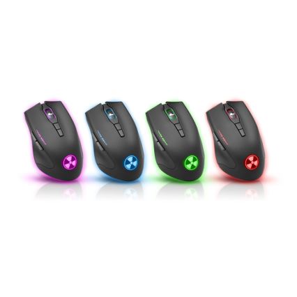 CONNECT IT CI-1128 - LED gaming mus med sladd 1000/1200/1600/3200 DPI svart