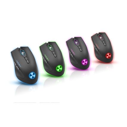 CONNECT IT CI-1128 - LED gaming mus med sladd 1000/1200/1600/3200 DPI svart