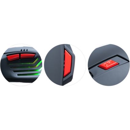 CONNECT IT CI-191 - LED gaming mus med sladd 800/1600/2400/3200 DPI svart