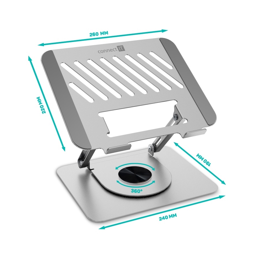 CONNECT IT CMF-2100-SL - Roterande bärbart stativ silver
