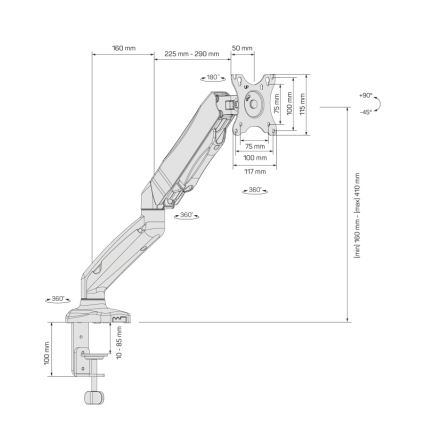 CONNECT IT CMF-3107-BK - Universalmonitorhållare 13-32” svart