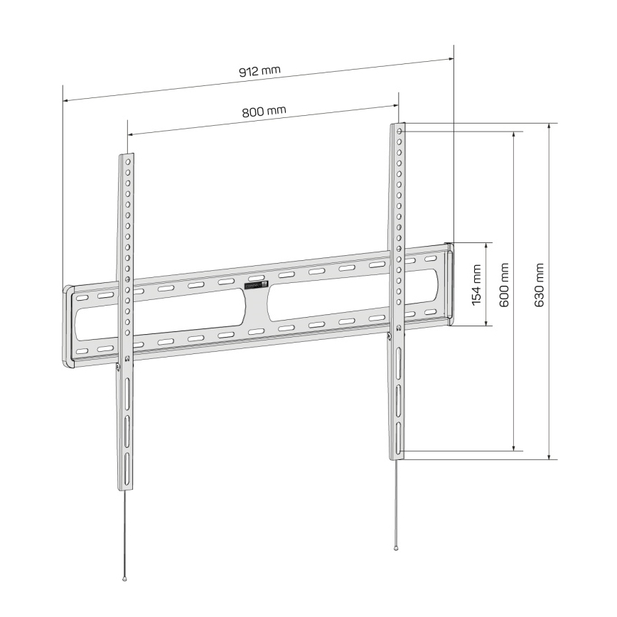 CONNECT IT CMH-6090-BK - Vägghållare för TV 40-100” svart