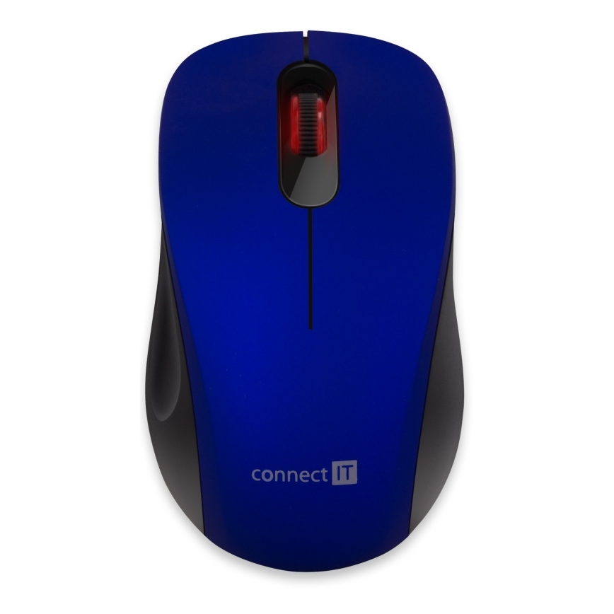 CONNECT IT CMO-2230-BL - Trådlös tyst mus MUTE 1200 DPI 1xAA svart/blå