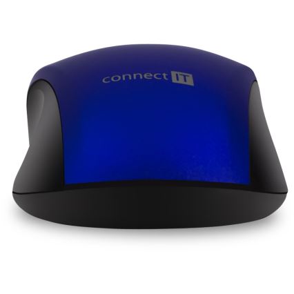 CONNECT IT CMO-2230-BL - Trådlös tyst mus MUTE 1200 DPI 1xAA svart/blå