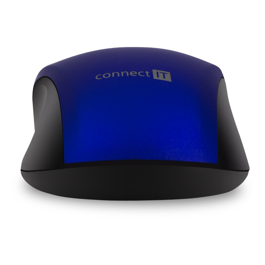 CONNECT IT CMO-2230-BL - Trådlös tyst mus MUTE 1200 DPI 1xAA svart/blå